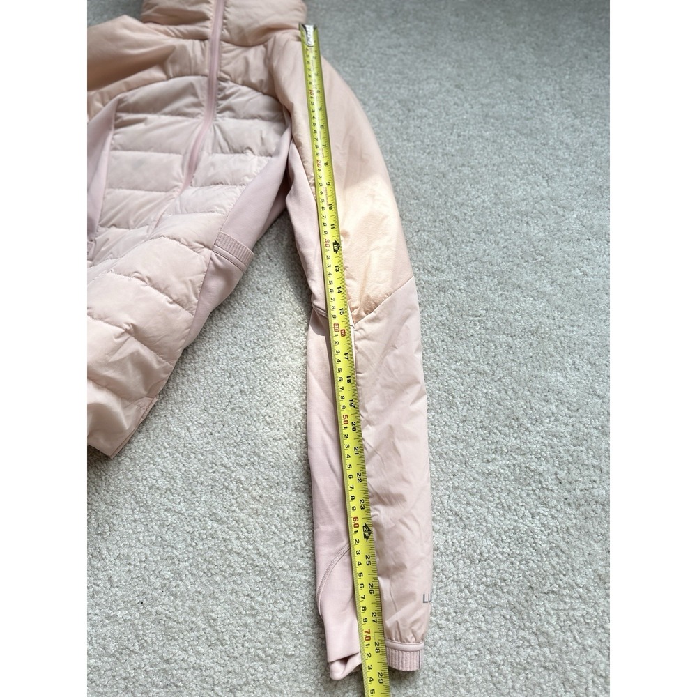 Lululemon Goose Down For It All Jacket Full Zip Hood Size 6 Pink Mist - Picture 7 of 9